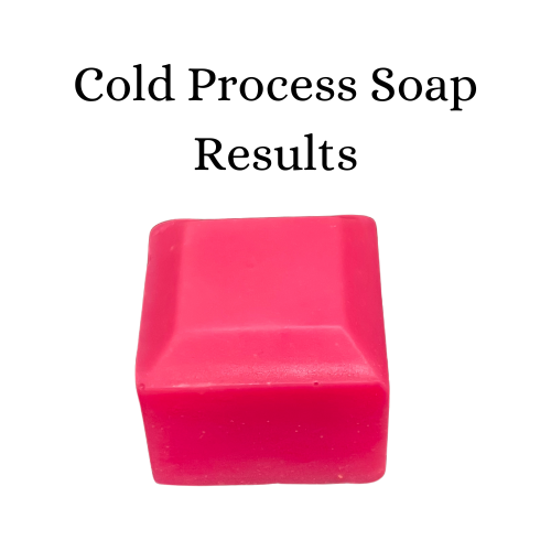 Soap cube coloures with Fuchsia Mica MMO