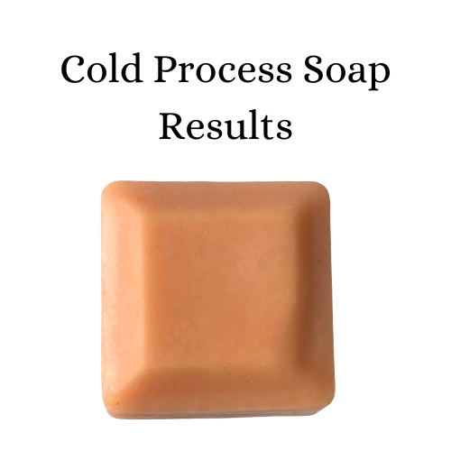 Pumpkin Orange Mica Cold Process Soap Test Results as orange soap