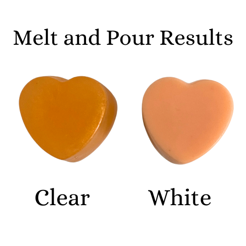 Pumpkin Orange Mica Melt Pour Test Results as orange soap