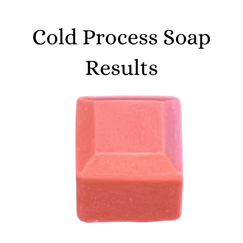 Soap Cube coloured red/brown with Red Wine Mica MMO