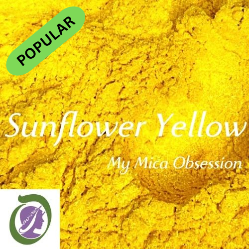 Sunflower Yellow Mica sample of yellow with a touch of orange