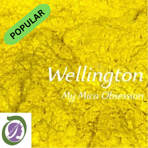 Bright yellow sample of Wellington Mica MMO