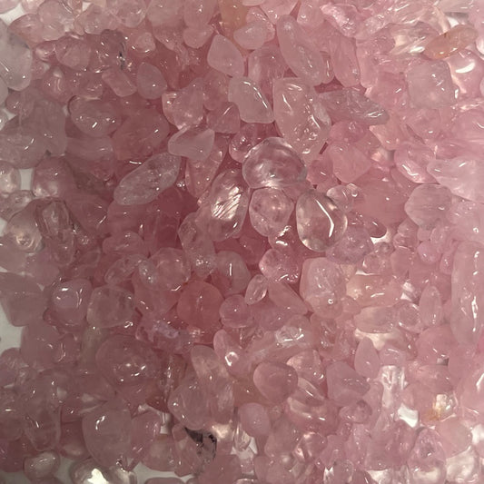 Rose Quartz Brighter Pink Coloured Crystal Chips - Limited stock