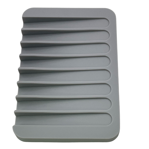 Grey silicone soap dish