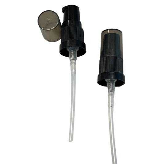 Black Pump with Smokey Overcap – 18mm Neck - RUNOUT