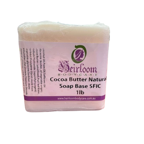 *CLEARANCE* Cocoa Butter Natural Soap Base  SFIC - Slight Dents 454gm (1lb)