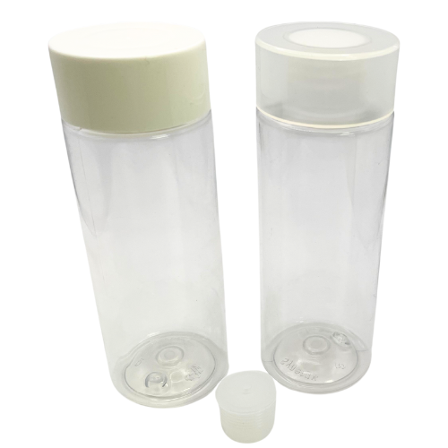 *Toner Bottles 130ml Clear, Cream Cap and Reducer