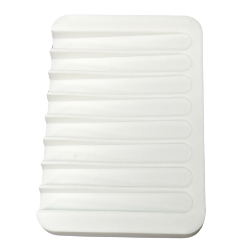 White silicone soap dish