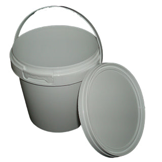 1.1 litre bucket showing tamper evident seal and lid