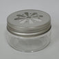 Plastic Aroma Jar  + Lid with daisy cutout 100gm