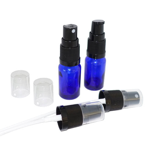 10ml Blue Glass Bottles with Pump or Spray