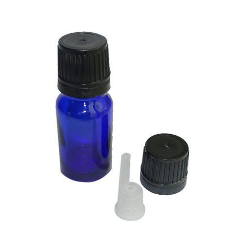 10ml Blue Glass Bottle with Cap and Dripulator