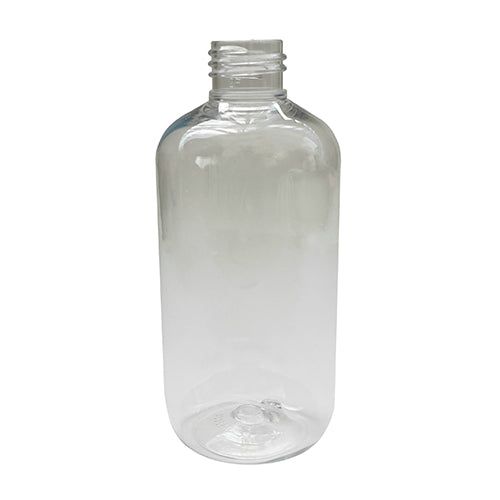 250ml Squat CLEAR Plastic Bottle 24mm Neck