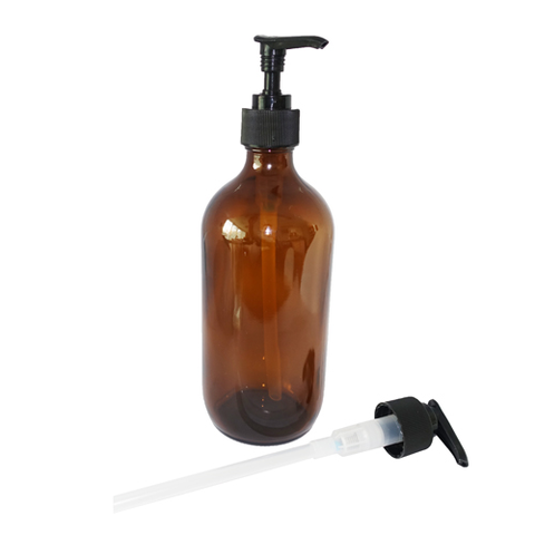 500ml Amber Glass Bottle with Pump