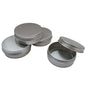 Silver coloured round50gm Aluminium Tin (Lid & Base)