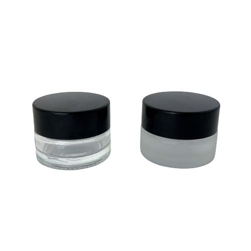 7gm Glass Pot with Black Lid & Casker Seal