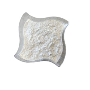 White arrowroot powder in a small dish