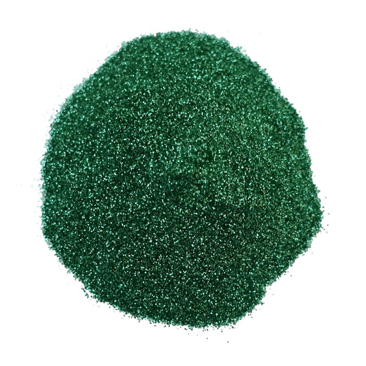 Biodegradable Forest Green Glitter - Ultrafine on white background