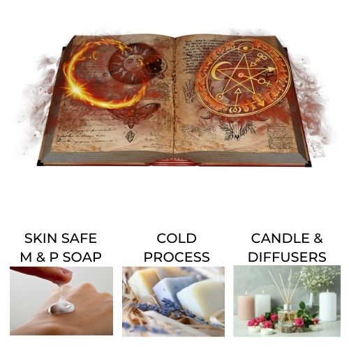 Book with spells depicting Black Magic Fragrance Oil