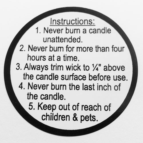 Candle Warning Labels 