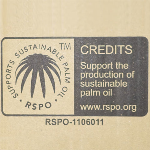 Certification number and proof of sustainability