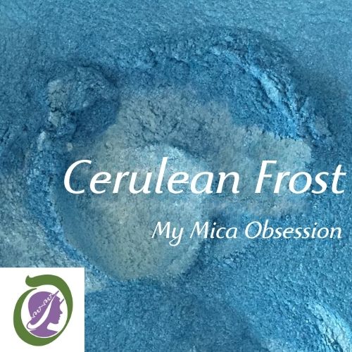 Sky blue colour sample of Cerulean Frost Mica