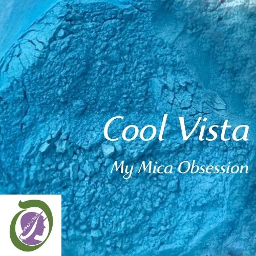 Ocean Blue coloured sample of Cool Vista Mica