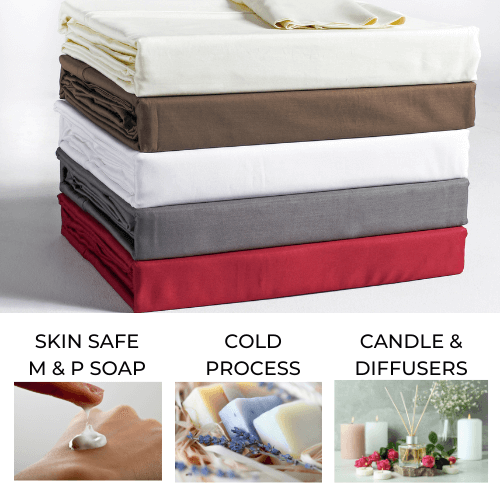 Stack of freshly laundered sheets to represent Crisp Cotton Fragrance Oil