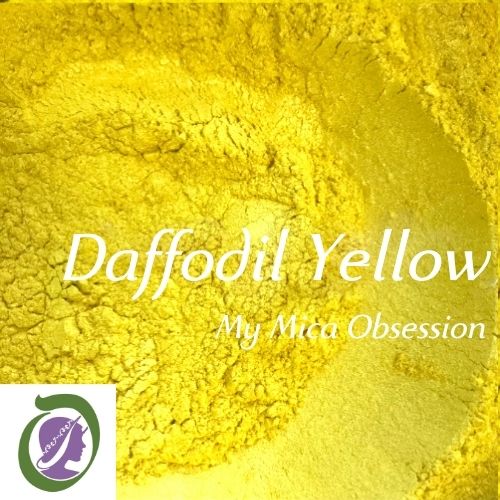 Darker yellow sample of Daffodil Yellow Mica