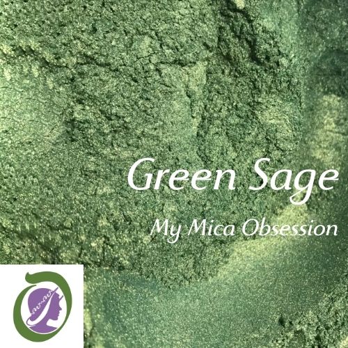 Earthy green sample of Green Sage mica