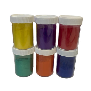 Jump mica pack with yellow, purple, red, green, orange and blue micas