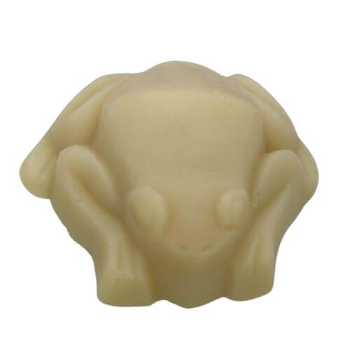 Soap Frog showing the non discolouring nature of Lemon Peel Fragrance oil
