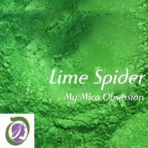 Lime green colour sample of Lime Green Mica