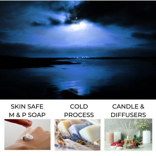 Midnight Waters fragrance oil – deep musk, wood, and floral blend for candles and soap