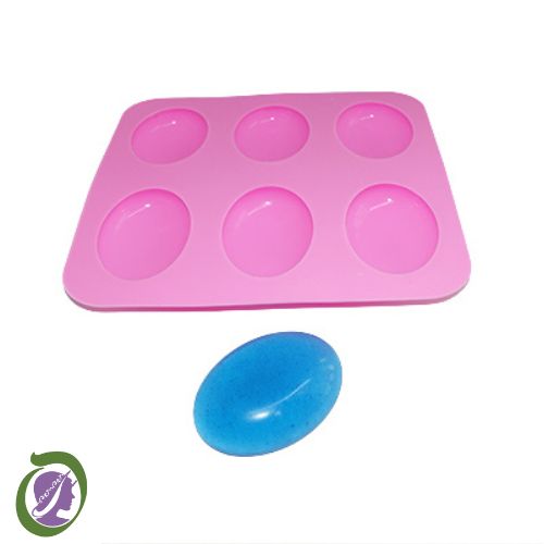 Oval Silicon Soap Mould (6 Cavity)