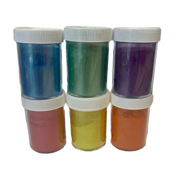 Pastel mica pack of blue, green, purple, pink, yellow and orange micas