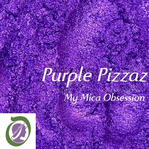 Deep purple sample of Purple Pizzaz mica