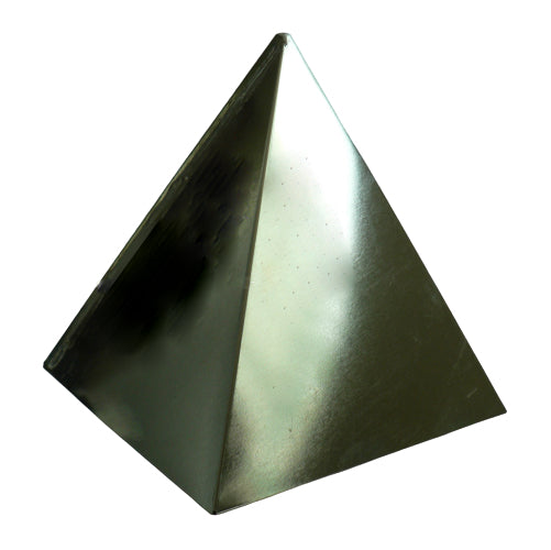 Silver coloured pyramid candle mould