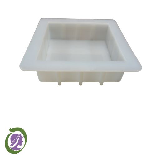 White 1lt ribbed slab mould