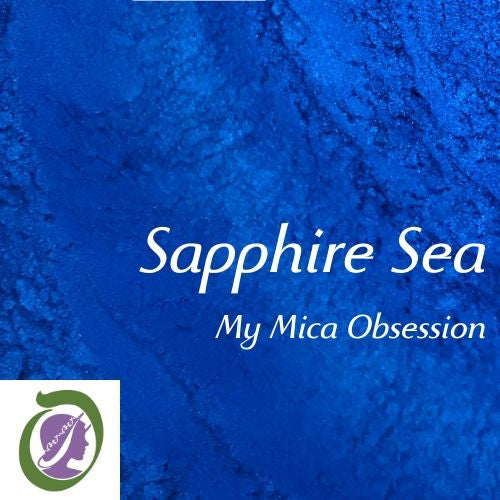 Sapphire sea dark blue synthetic mica sample