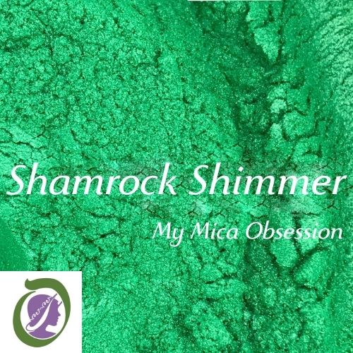 Shamrock shimmer Gaelic green colour sample