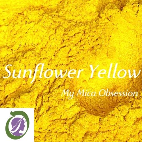 Sunflower Yellow Mica sample of yellow with a touch of orange