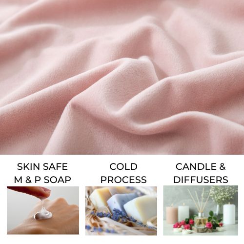 Pink velvet fabric to represent Velvety Musk Fragrance Oil