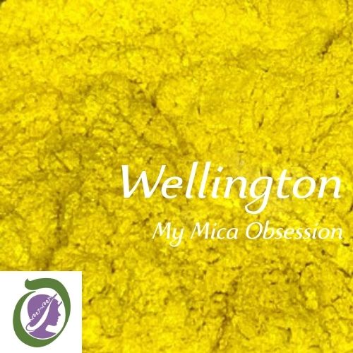 Bright yellow sample of Wellington Mica MMO