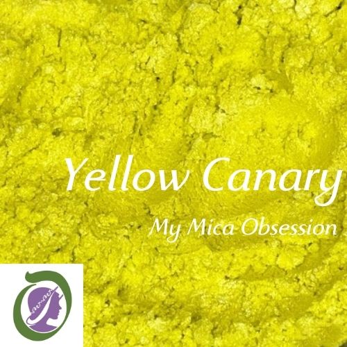 Bright, happy yellow sample of yellow canary mica 