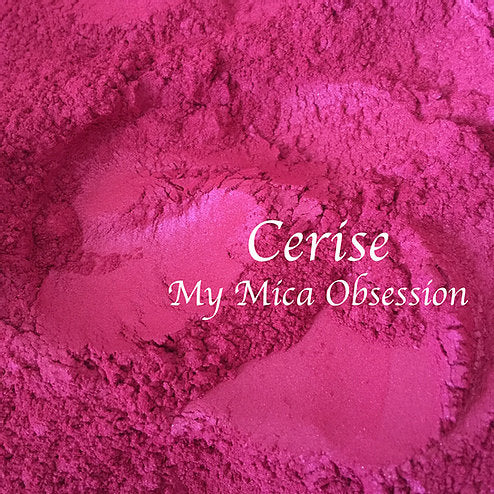 Deep pink sample of cerise mica