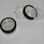 20gm Clear Make-up Pot, Black Rimmed Lid + Sifter