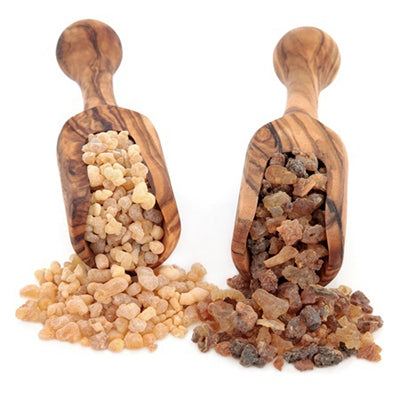 Frankincense Essential Oil represented by the resin