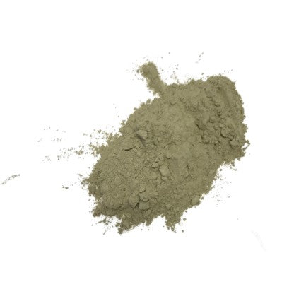 French green clay on white background