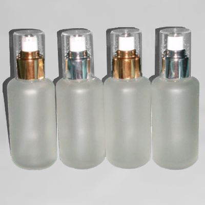 Glass 100ml Frosted Bottle + fixtures